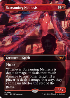 Screaming Nemesis (Borderless) (348) [Duskmourn: House of Horror] foil - Deck Out Gaming