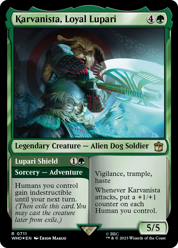 Karvanista, Loyal Lupari (Surge Foil) (711) [Doctor Who] foil - Deck Out Gaming