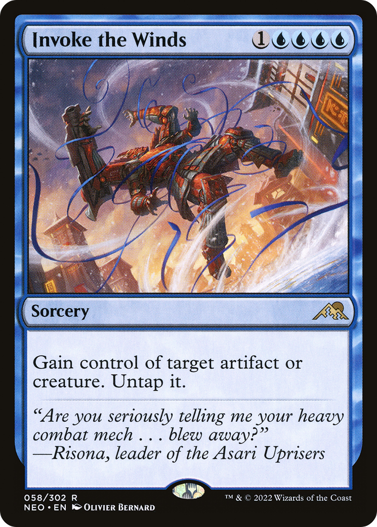 Invoke the Winds (58) [Kamigawa: Neon Dynasty] foil - Deck Out Gaming