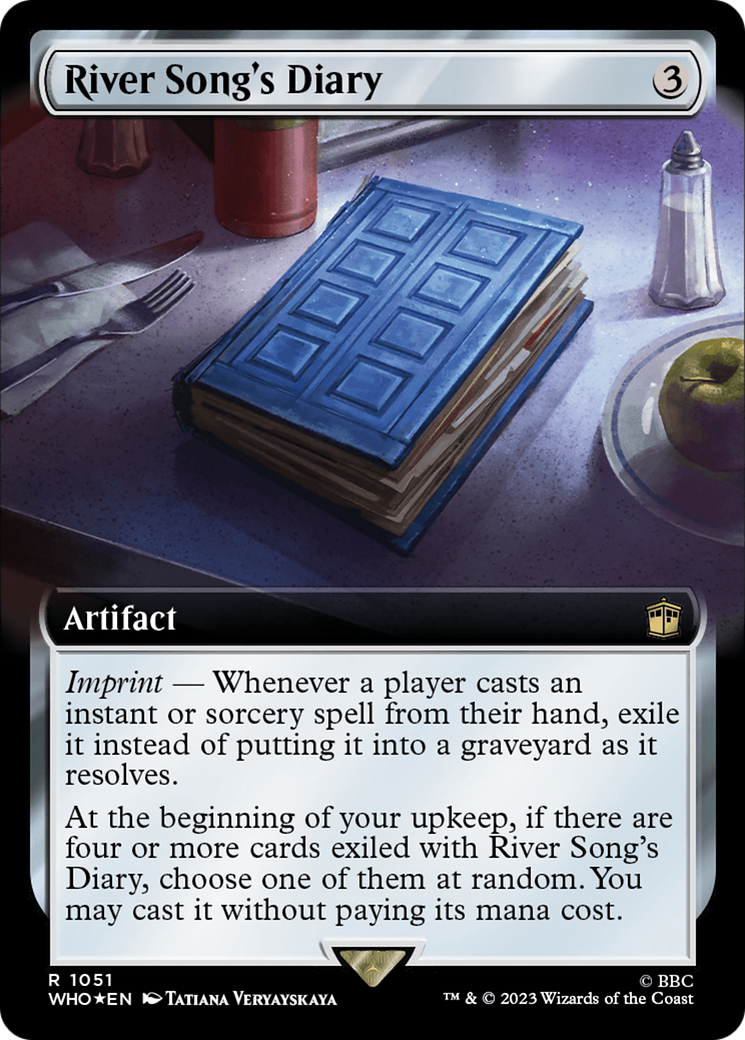 River Song's Diary (Extended Art) (Surge Foil) (1051) [Doctor Who] foil - Deck Out Gaming