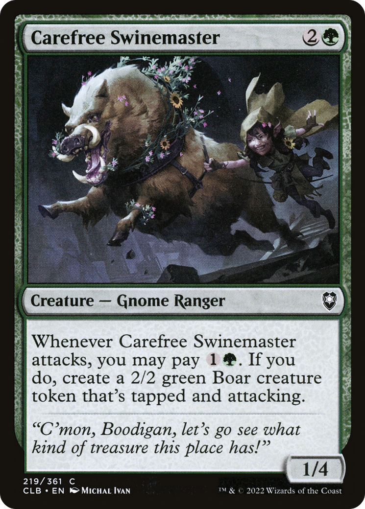 Carefree Swinemaster (219) [Commander Legends: Battle for Baldur's Gate] foil - Deck Out Gaming