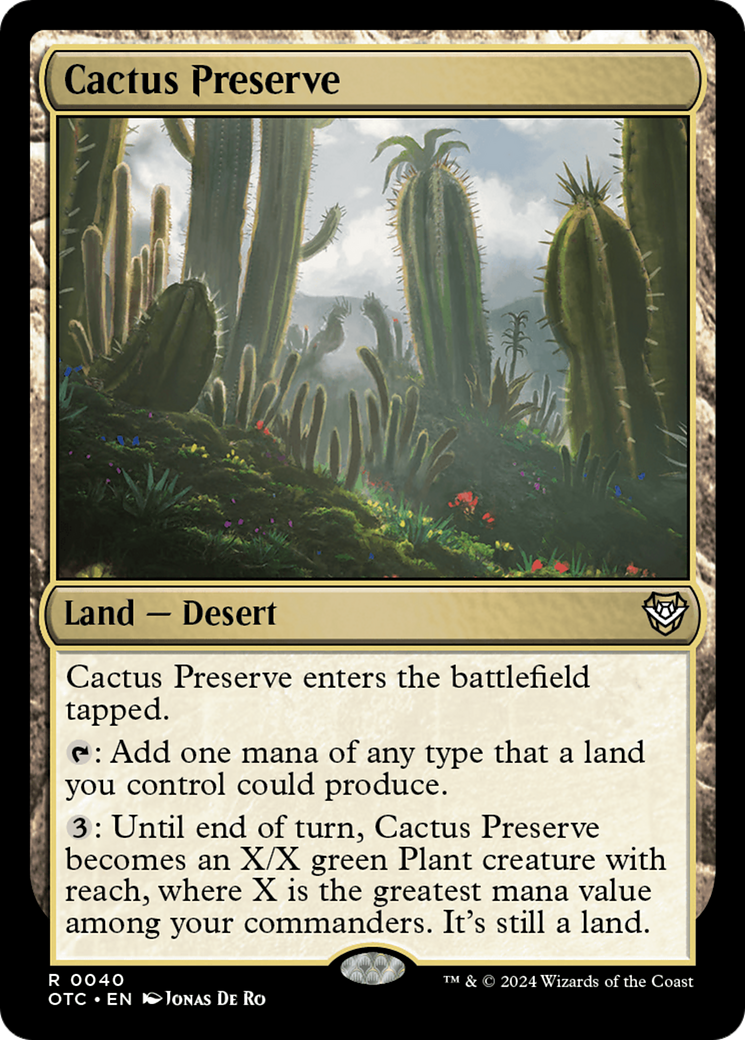 Cactus Preserve (40) [Outlaws of Thunder Junction Commander] - Deck Out Gaming