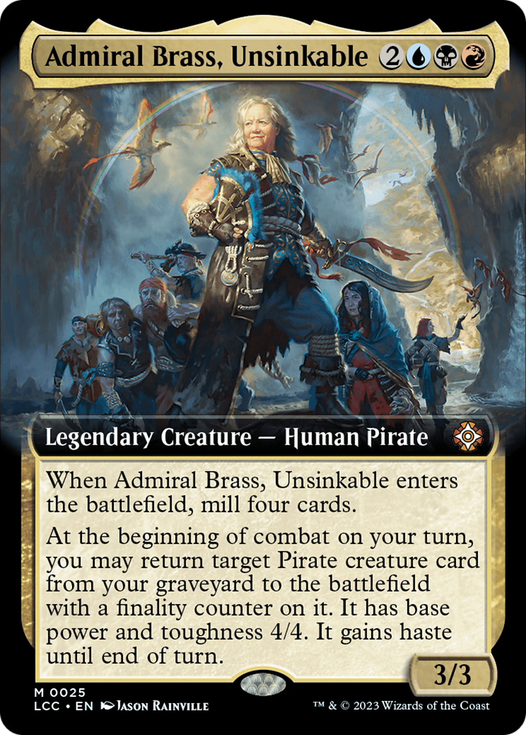 Admiral Brass, Unsinkable (Extended Art) (25) [The Lost Caverns of Ixalan Commander] foil - Deck Out Gaming