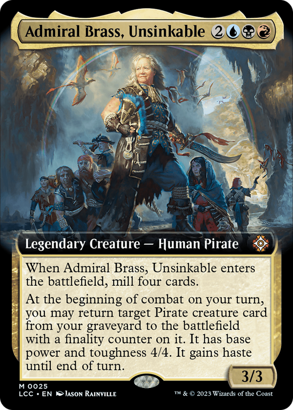 Admiral Brass, Unsinkable (Extended Art) (25) [The Lost Caverns of Ixalan Commander] foil - Deck Out Gaming