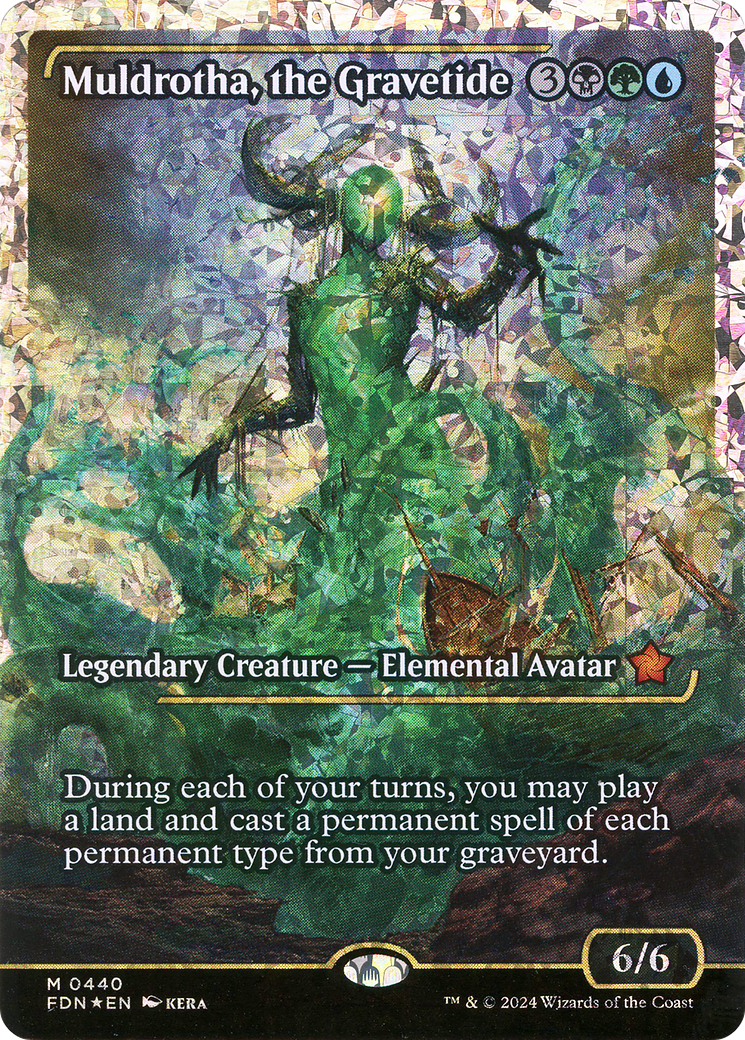 Muldrotha, the Gravetide (Showcase) (Fracture Foil) (440) [Foundations] foil - Deck Out Gaming