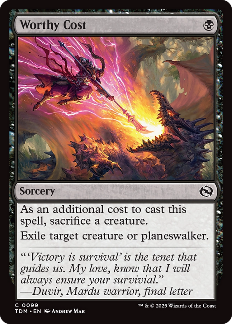 Worthy Cost (99) [Tarkir: Dragonstorm] - Deck Out Gaming