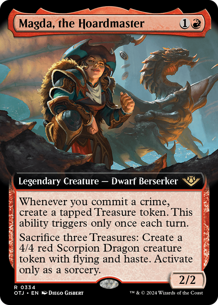 Magda, the Hoardmaster (Extended Art) (334) [Outlaws of Thunder Junction] - Deck Out Gaming