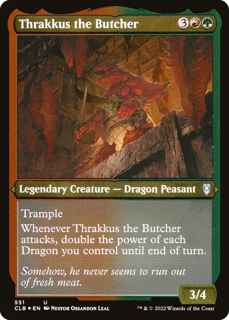 Thrakkus the Butcher (551) [Commander Legends: Battle for Baldur's Gate] etched - Deck Out Gaming