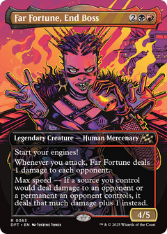 Far Fortune, End Boss (Borderless) (363) [Aetherdrift] foil - Deck Out Gaming