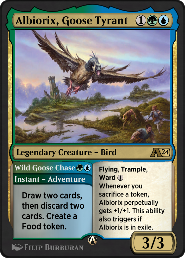 Albiorix, Goose Tyrant // Wild Goose Chase (19) [Alchemy: Outlaws of Thunder Junction] - Deck Out Gaming