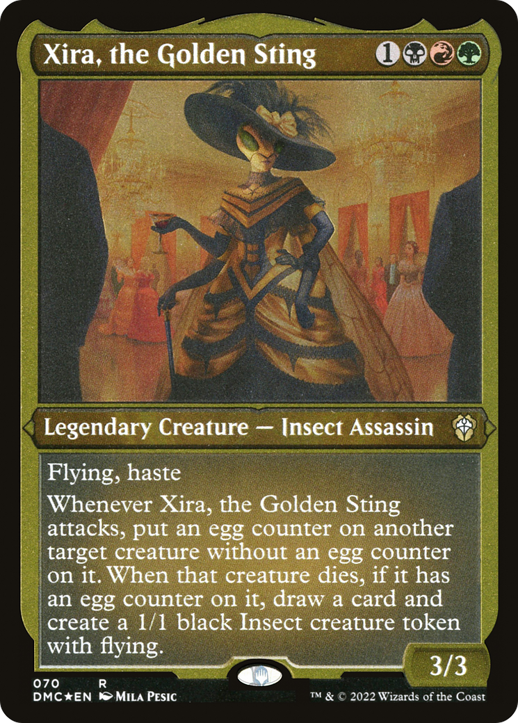 Xira, the Golden Sting (70) [Dominaria United Commander] etched - Deck Out Gaming