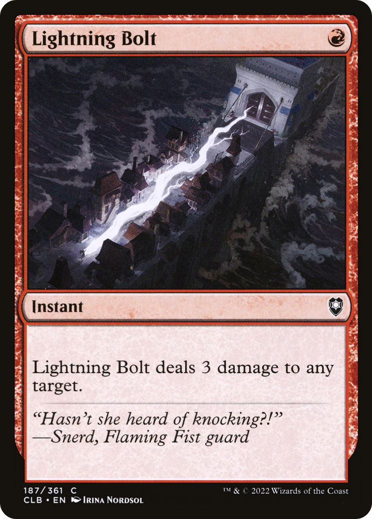 Lightning Bolt (187) [Commander Legends: Battle for Baldur's Gate] - Deck Out Gaming