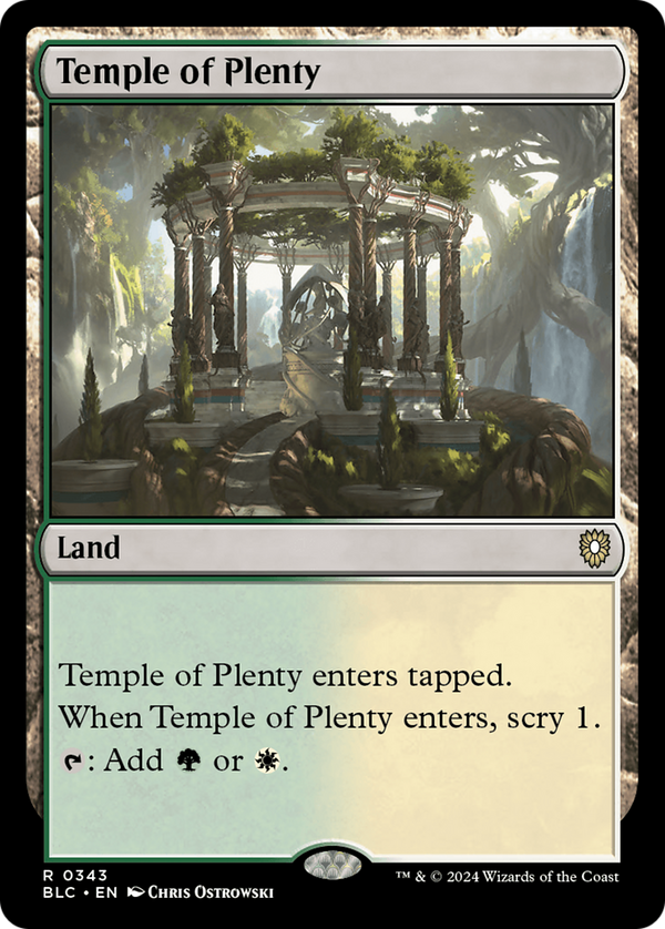 Temple of Plenty (343) [Bloomburrow Commander] - Deck Out Gaming