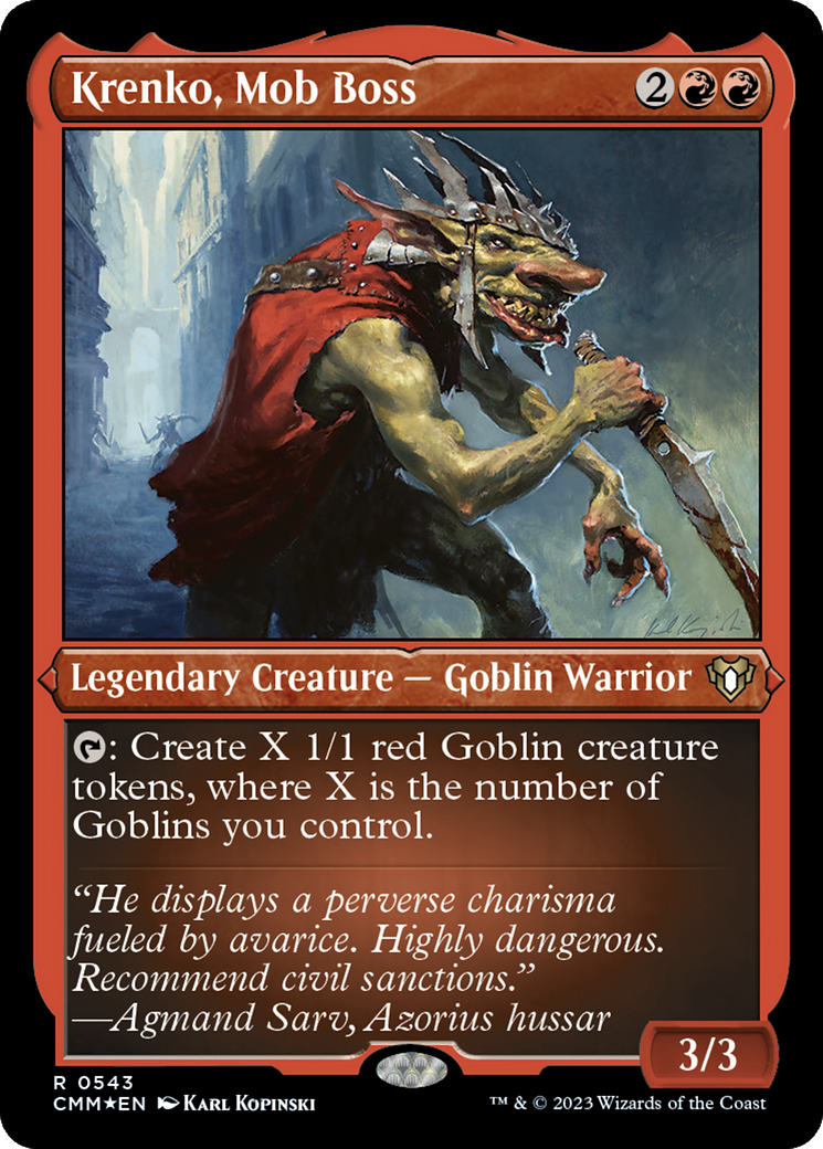 Krenko, Mob Boss (543) [Commander Masters] etched - Deck Out Gaming