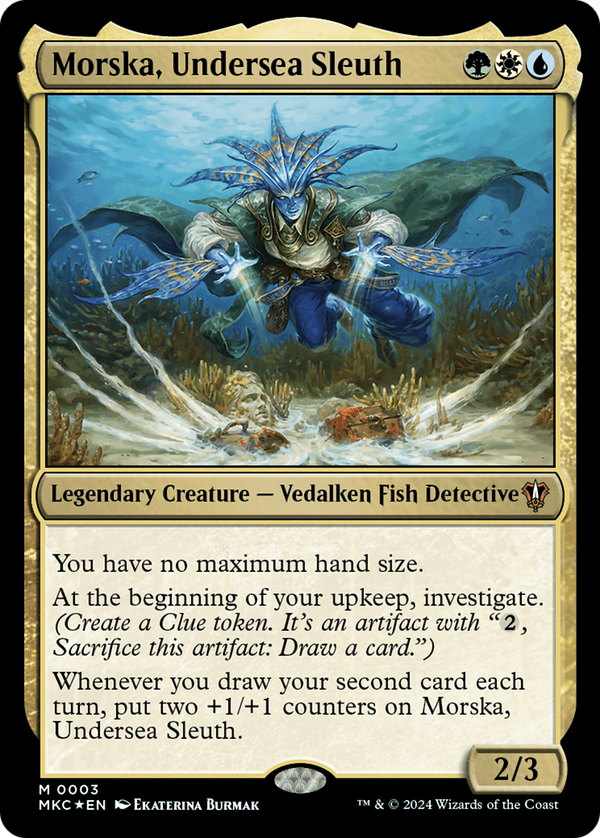 Morska, Undersea Sleuth (3) [Murders at Karlov Manor Commander] foil - Deck Out Gaming