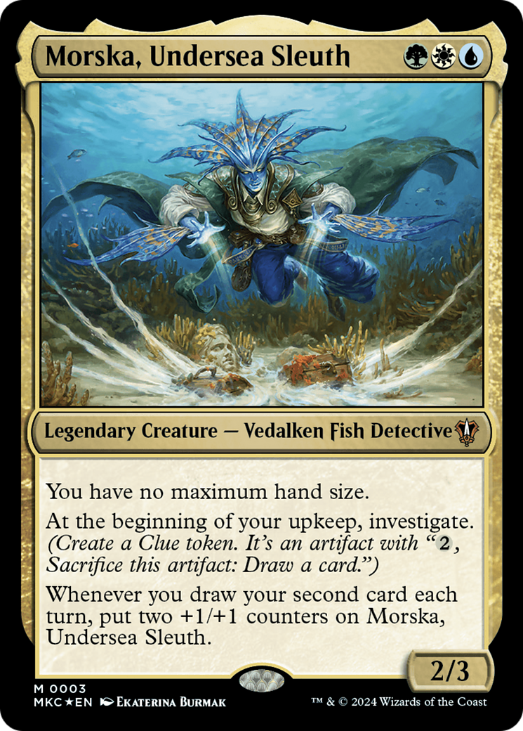 Morska, Undersea Sleuth (3) [Murders at Karlov Manor Commander] foil - Deck Out Gaming