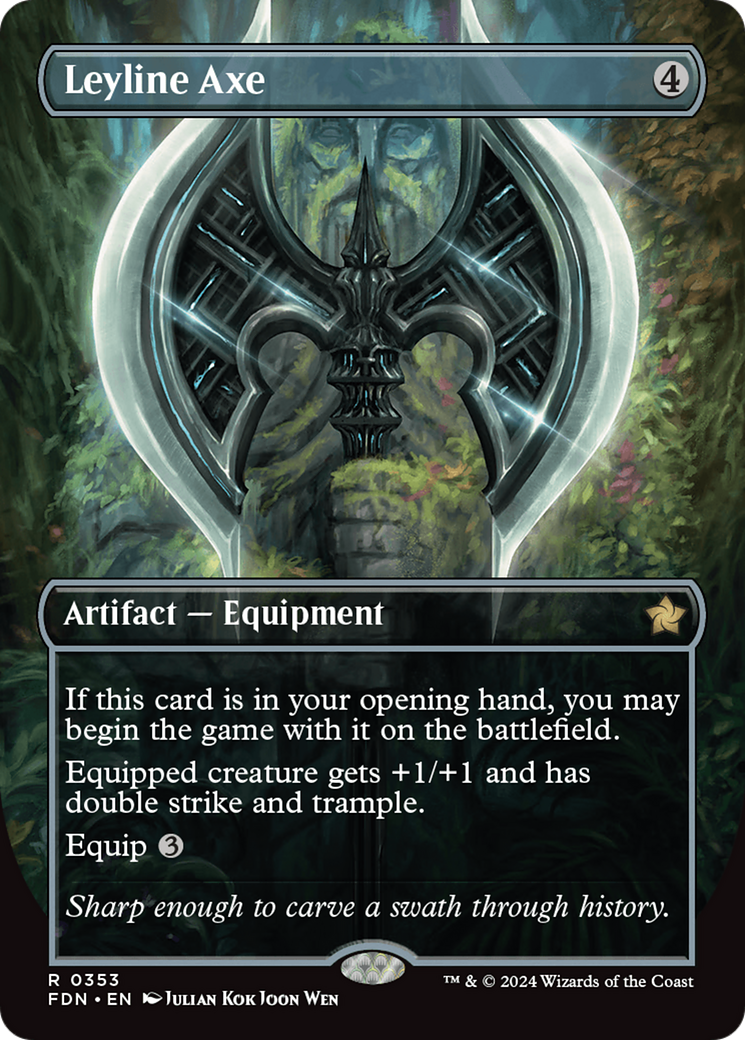 Leyline Axe (Borderless) (353) [Foundations] - Deck Out Gaming