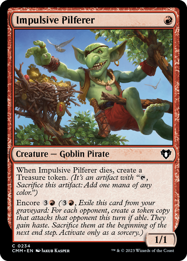 Impulsive Pilferer (234) [Commander Masters] - Deck Out Gaming