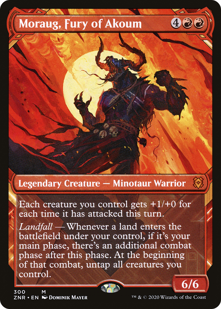 Moraug, Fury of Akoum (Showcase) (300) [Zendikar Rising] foil - Deck Out Gaming