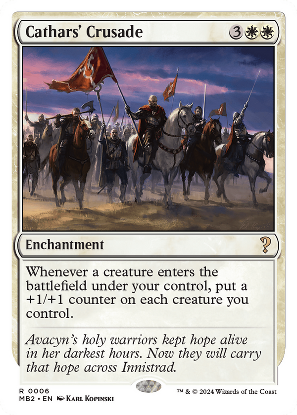 Cathars' Crusade (White Border) (6) [Mystery Booster 2] - Deck Out Gaming
