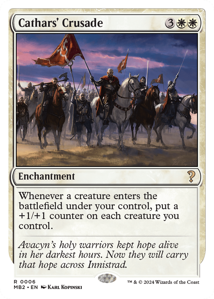 Cathars' Crusade (White Border) (6) [Mystery Booster 2] - Deck Out Gaming