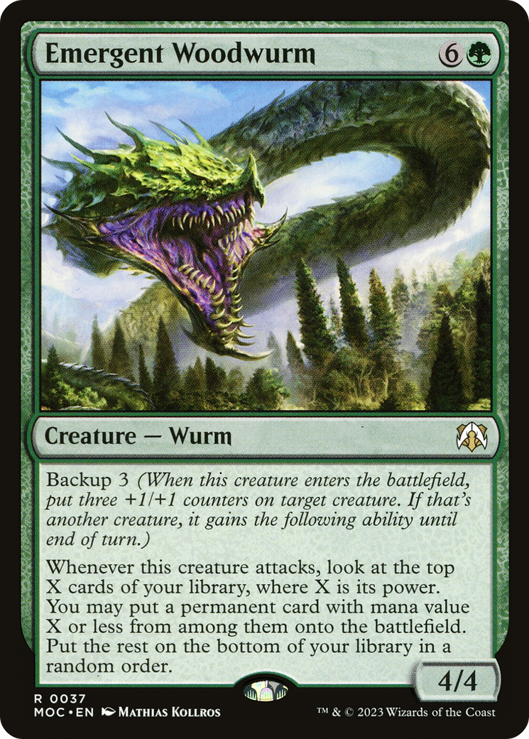 Emergent Woodwurm (37) [March of the Machine Commander] - Deck Out Gaming