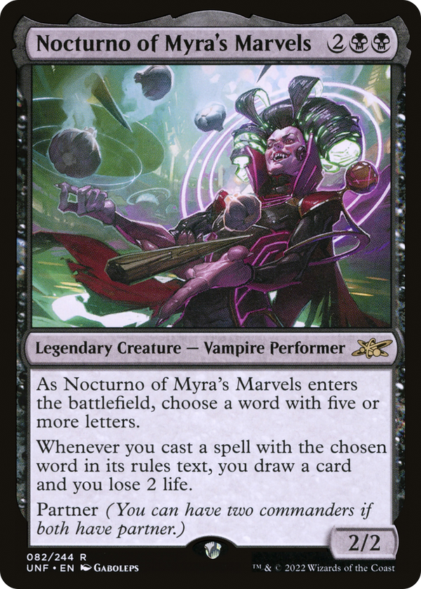 Nocturno of Myra's Marvels (82) [Unfinity] foil - Deck Out Gaming