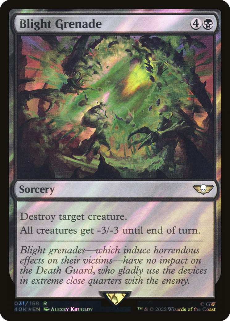 Blight Grenade (Surge Foil) (31) [Warhammer 40,000 Commander] foil - Deck Out Gaming