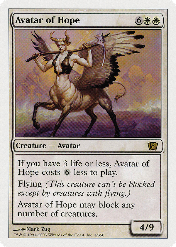 Avatar of Hope (4) [Eighth Edition] - Deck Out Gaming