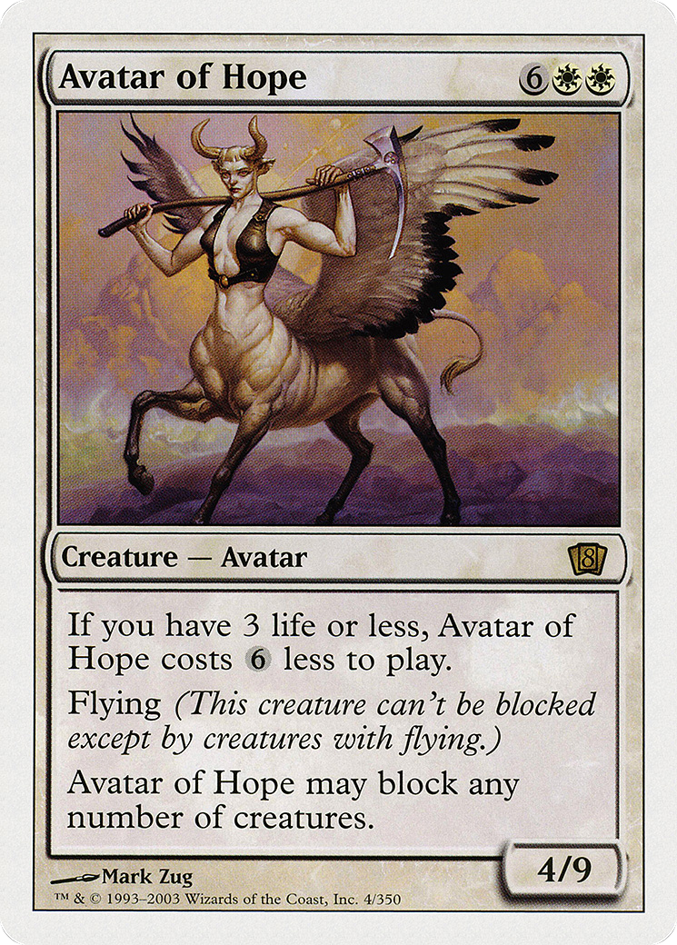 Avatar of Hope (4) [Eighth Edition] - Deck Out Gaming