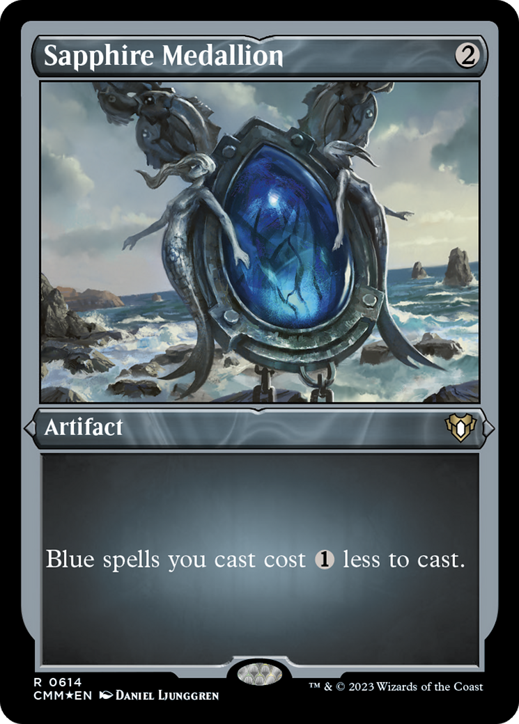 Sapphire Medallion (614) [Commander Masters] etched - Deck Out Gaming