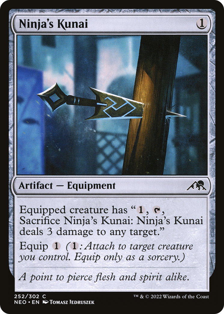 Ninja's Kunai (252) [Kamigawa: Neon Dynasty] foil - Deck Out Gaming