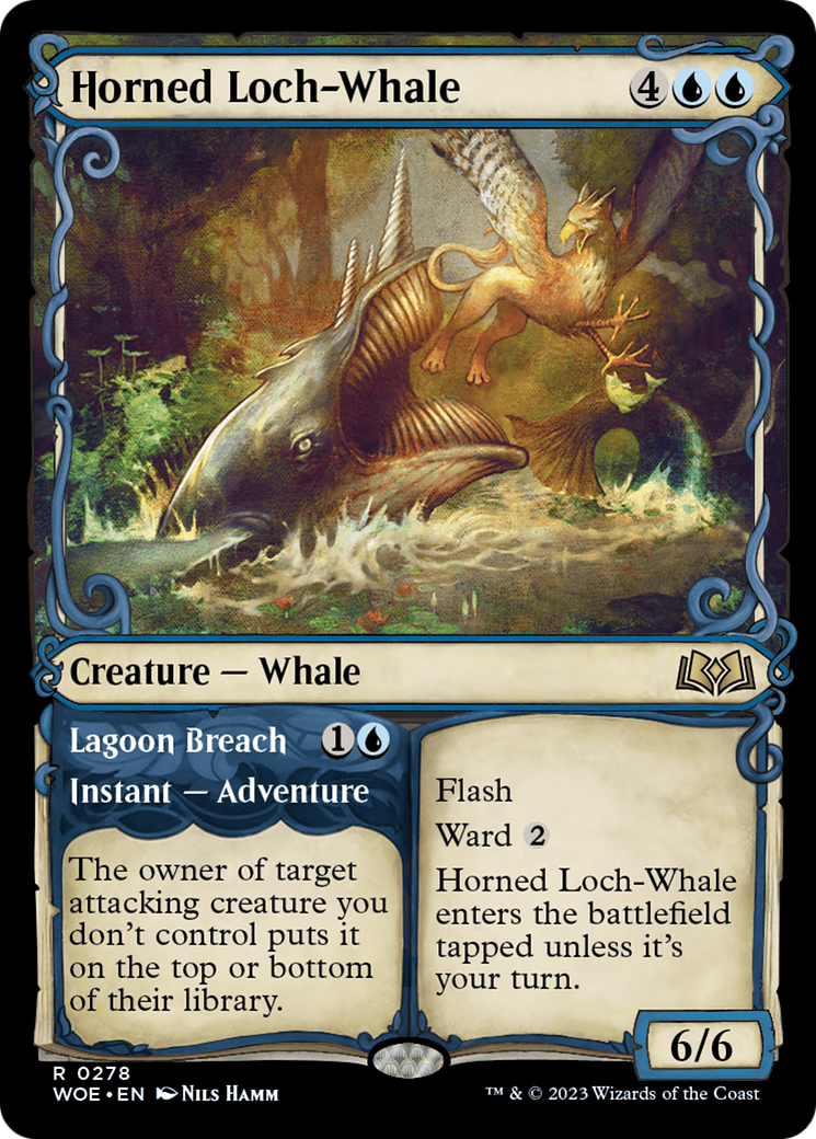 Horned Loch-Whale (Showcase) (278) [Wilds of Eldraine] foil - Deck Out Gaming