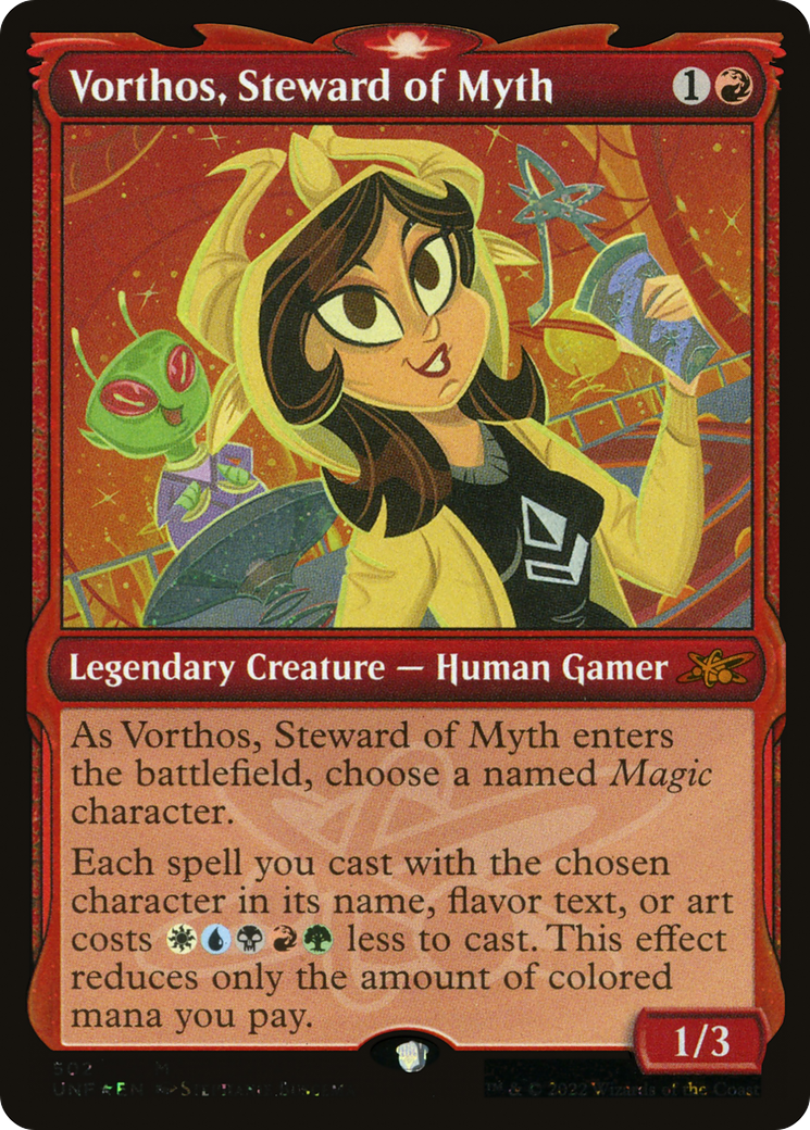Vorthos, Steward of Myth (Showcase) (Galaxy Foil) (502) [Unfinity] foil - Deck Out Gaming