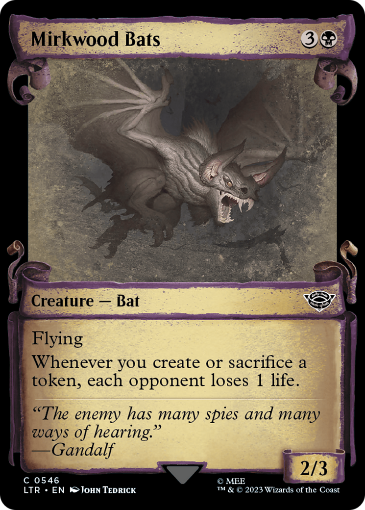 Mirkwood Bats (Showcase Scrolls) (546) [The Lord of the Rings: Tales of Middle-earth] foil - Deck Out Gaming