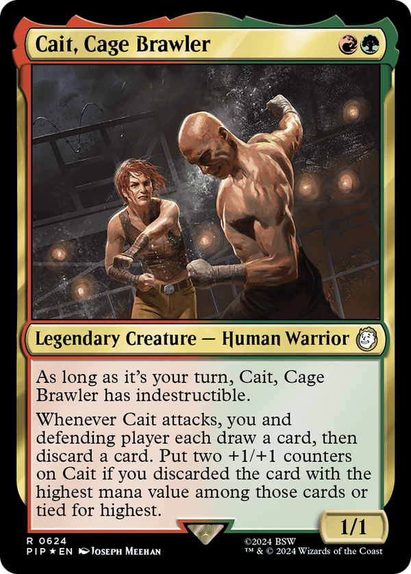 Cait, Cage Brawler (Surge Foil) (624) [Fallout] foil - Deck Out Gaming