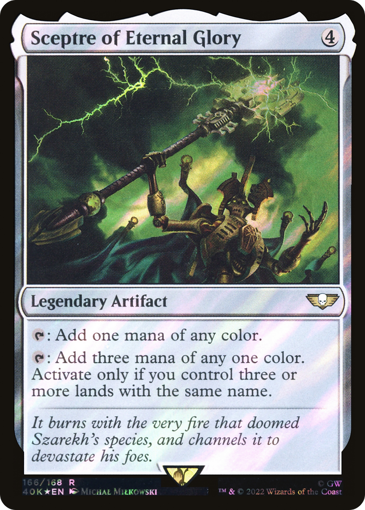 Sceptre of Eternal Glory (Surge Foil) (166) [Warhammer 40,000 Commander] foil - Deck Out Gaming