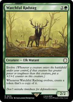 Watchful Radstag (Surge Foil) (615) [Fallout] foil - Deck Out Gaming