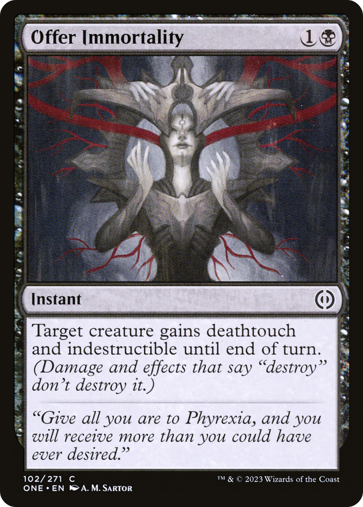 Offer Immortality (102) [Phyrexia: All Will Be One] foil - Deck Out Gaming