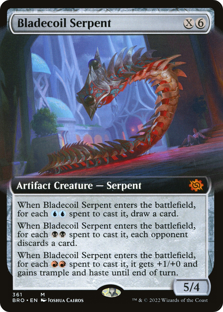 Bladecoil Serpent (Extended Art) (361) [The Brothers' War] - Deck Out Gaming
