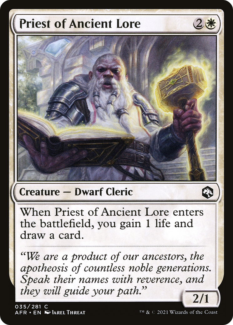 Priest of Ancient Lore (35) [Adventures in the Forgotten Realms] foil - Deck Out Gaming
