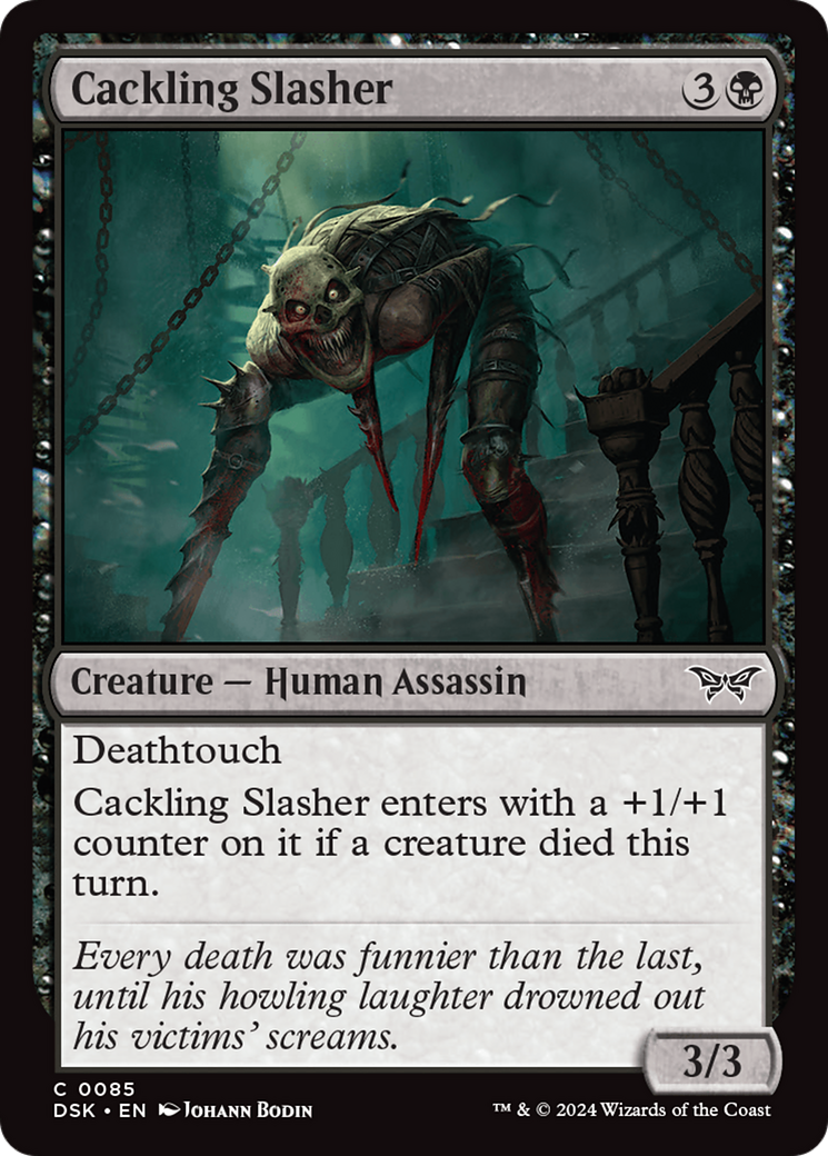 Cackling Slasher (85) [Duskmourn: House of Horror] foil - Deck Out Gaming