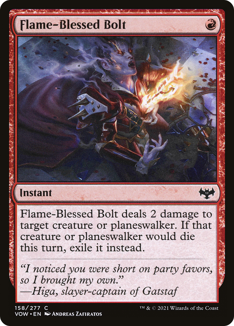 Flame-Blessed Bolt (158) [Innistrad: Crimson Vow] - Deck Out Gaming