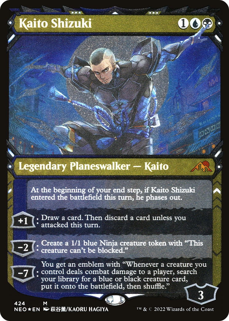 Kaito Shizuki (424) [Kamigawa: Neon Dynasty] etched - Deck Out Gaming
