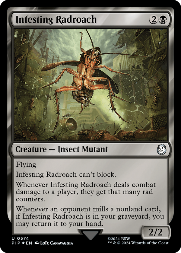 Infesting Radroach (Surge Foil) (574) [Fallout] foil - Deck Out Gaming