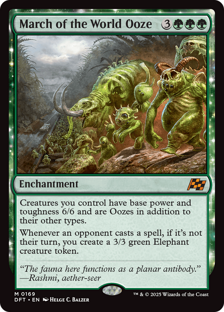 March of the World Ooze (169) [Aetherdrift] foil - Deck Out Gaming