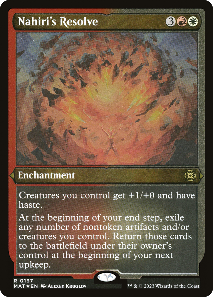 Nahiri's Resolve (137) [March of the Machine: The Aftermath] etched - Deck Out Gaming