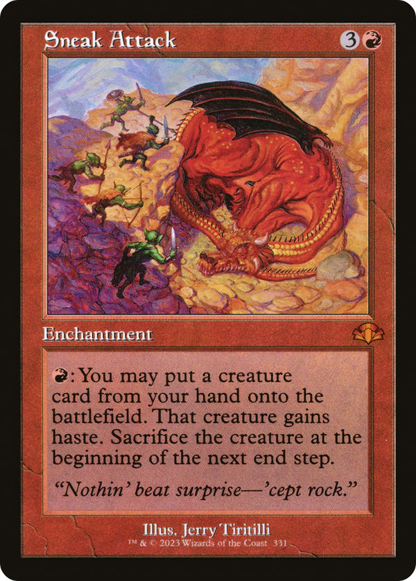 Sneak Attack (Retro Frame) (331) [Dominaria Remastered] - Deck Out Gaming