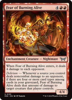 Fear of Burning Alive (135) [Duskmourn: House of Horror] foil - Deck Out Gaming