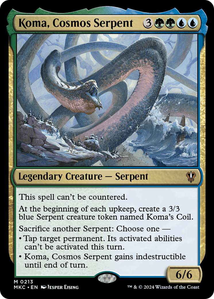 Koma, Cosmos Serpent (213) [Murders at Karlov Manor Commander] - Deck Out Gaming